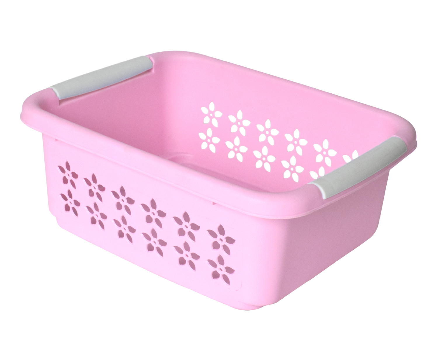 Kuber Industries Multipurpose Rectangle Shape Plastic Storage Basket for Kitchen, Fruit Basket, Office Table, Storage Organizer Large (Pink)