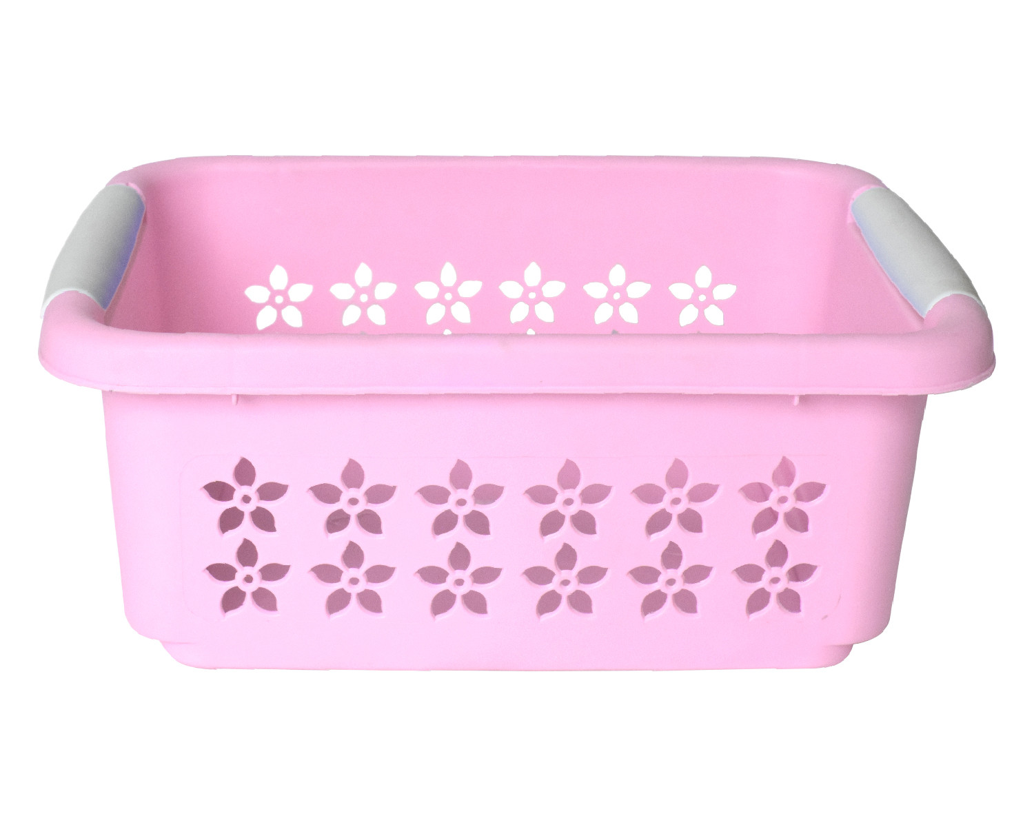 Kuber Industries Multipurpose Rectangle Shape Plastic Storage Basket for Kitchen, Fruit Basket, Office Table, Storage Organizer Large (Pink)