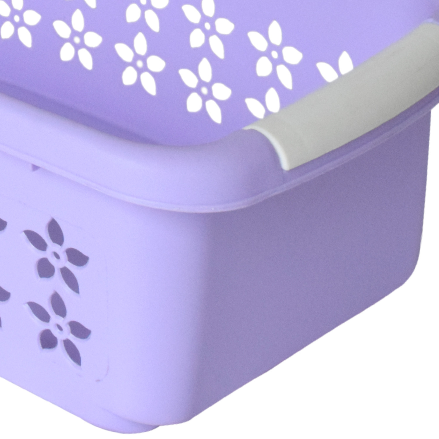 Kuber Industries Multipurpose Rectangle Shape Plastic Storage Basket for Kitchen, Fruit Basket, Office Table, Storage Organizer Small (Purple)