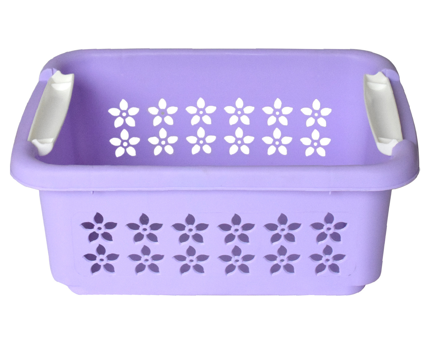 Kuber Industries Multipurpose Rectangle Shape Plastic Storage Basket for Kitchen, Fruit Basket, Office Table, Storage Organizer Small (Purple)