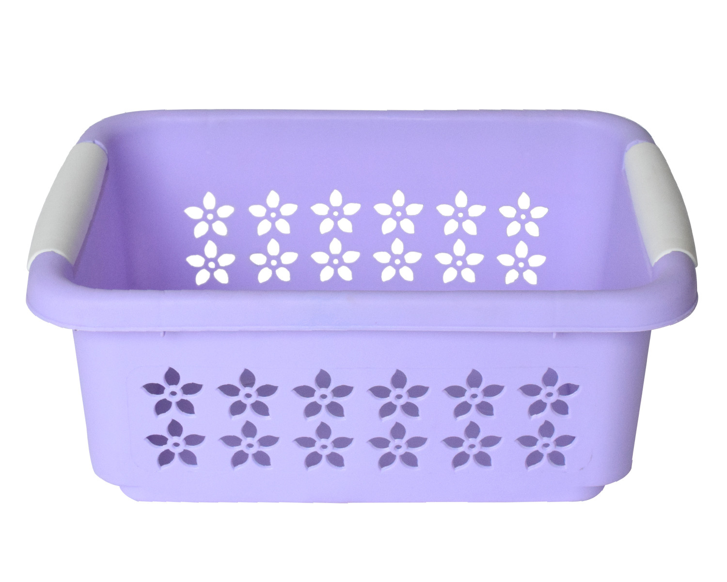 Kuber Industries Multipurpose Rectangle Shape Plastic Storage Basket for Kitchen, Fruit Basket, Office Table, Storage Organizer Small (Purple)