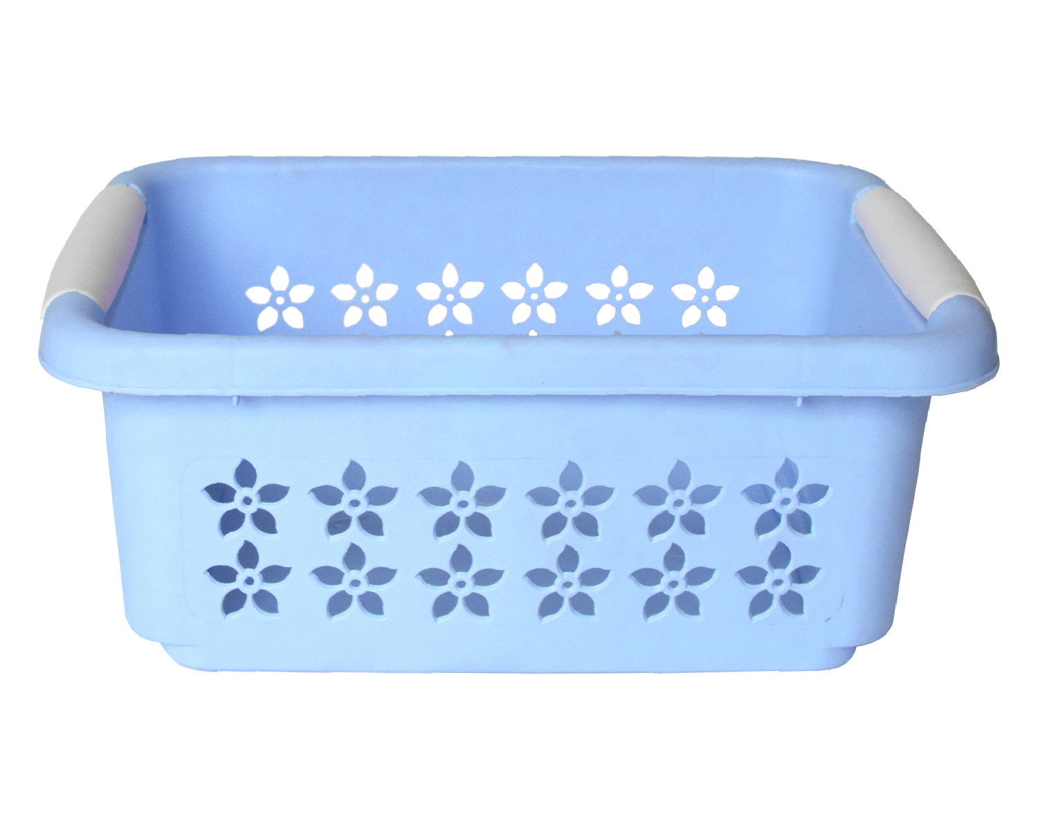 Kuber Industries Multipurpose Rectangle Shape Plastic Storage Basket for Kitchen, Fruit Basket, Office Table, Storage Organizer Medium (Sky Blue)