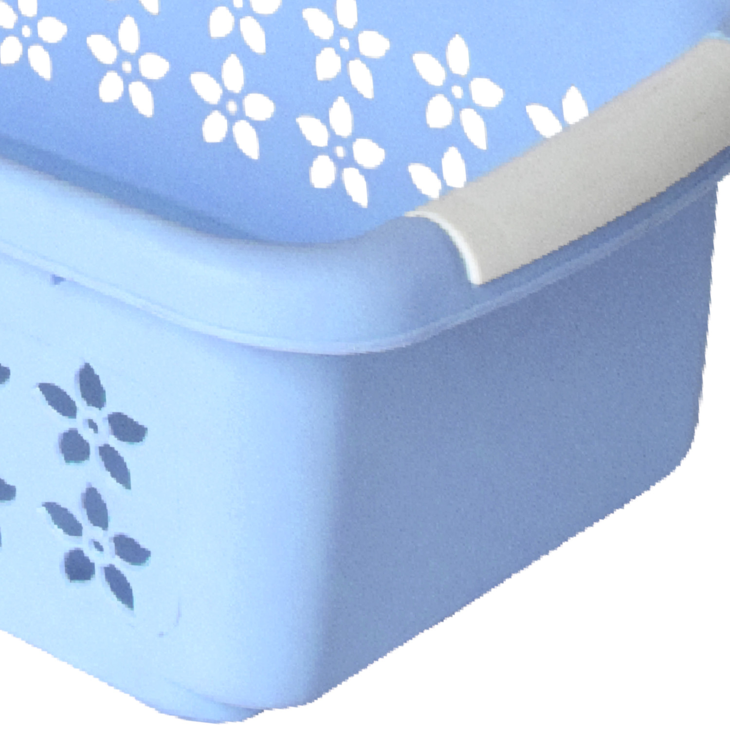 Kuber Industries Multipurpose Rectangle Shape Plastic Storage Basket for Kitchen, Fruit Basket, Office Table, Storage Organizer Medium (Sky Blue)