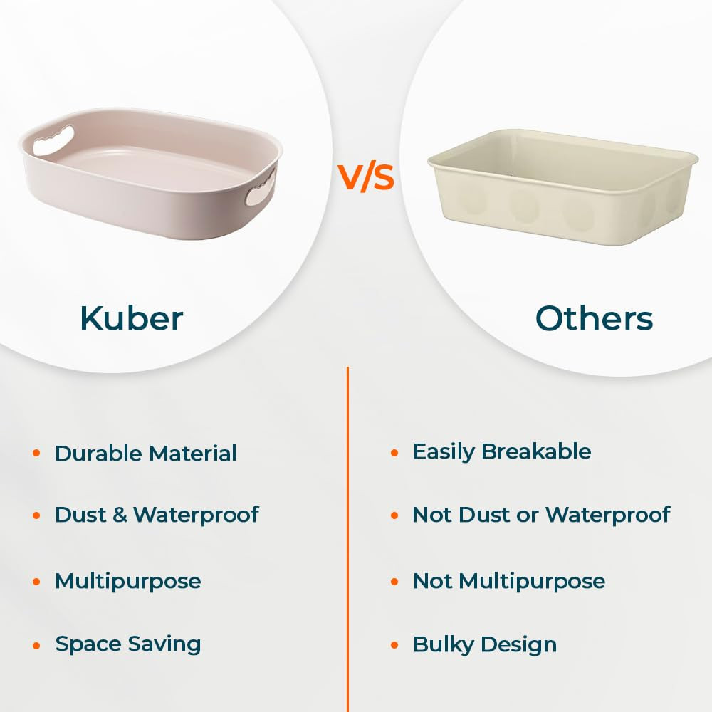 Kuber Industries Multipurpose Small Storage Box With Handle|Basket For Cosmetic, Fruits, Storage 