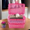 Multipurpose Small Storage Box with Lid &amp; Handle | Ideal Clothes Basket for Organizing, Toys &amp; Home Essentials - Ventilated Design for Fresh Storage | Barbie Pink
