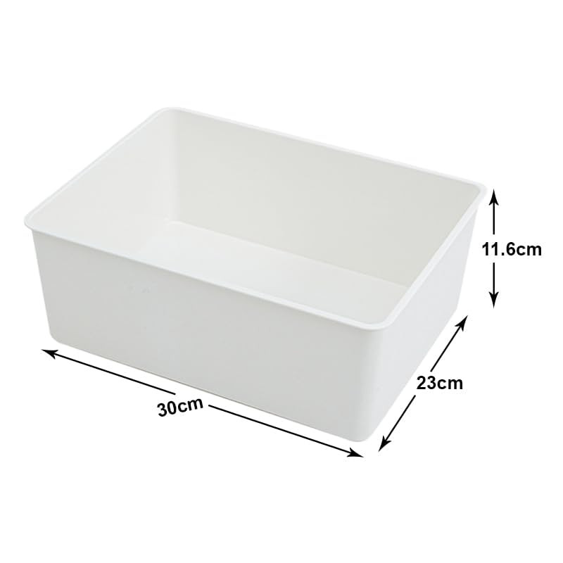 Kuber Industries Multipurpose Sturdy Cloth Storage Box/Basket with Lid (White)