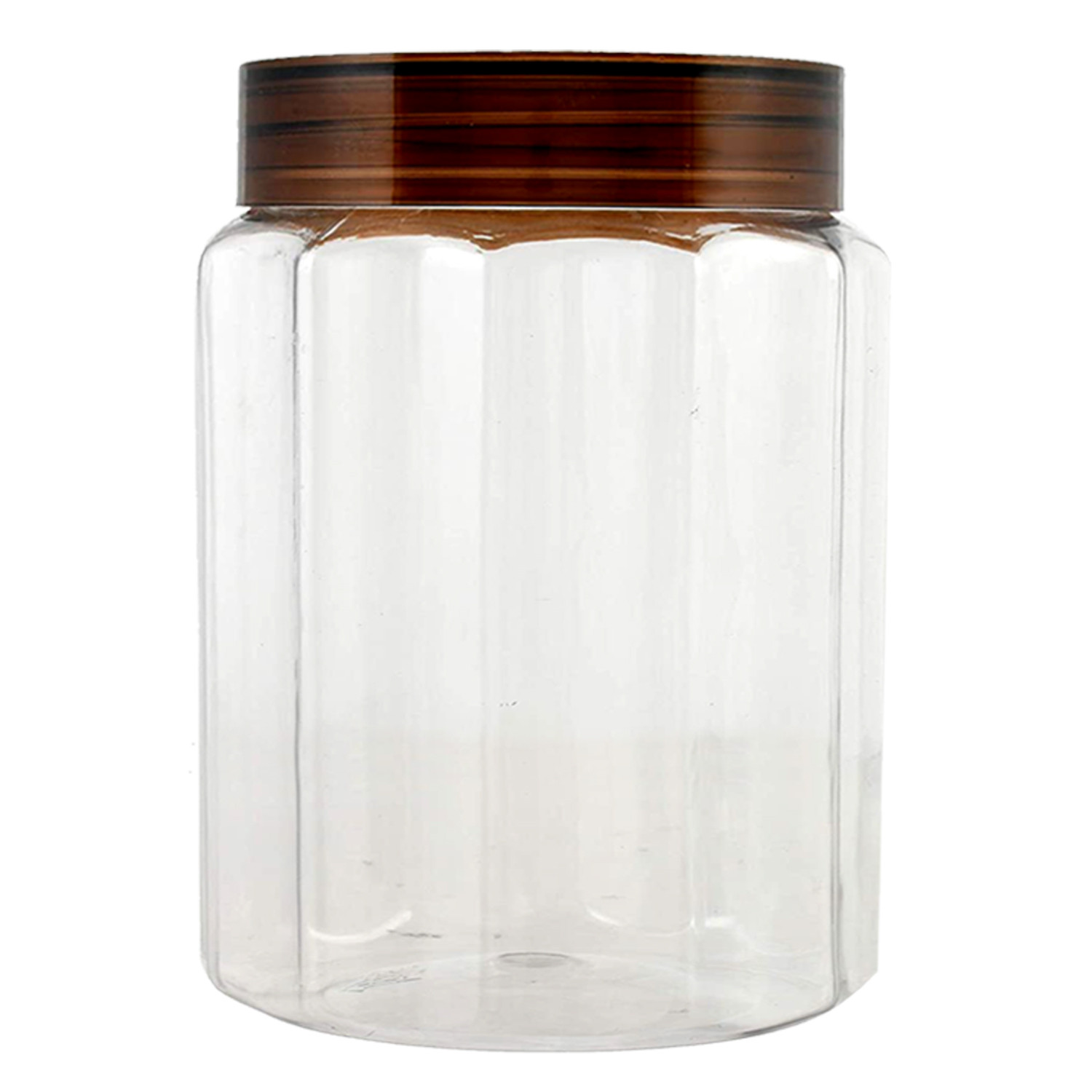 Kuber Industries Multipurpose Transparent Plastic Container With Airtight Lid,1100ml,(Brown)-HS42KUBMART25081