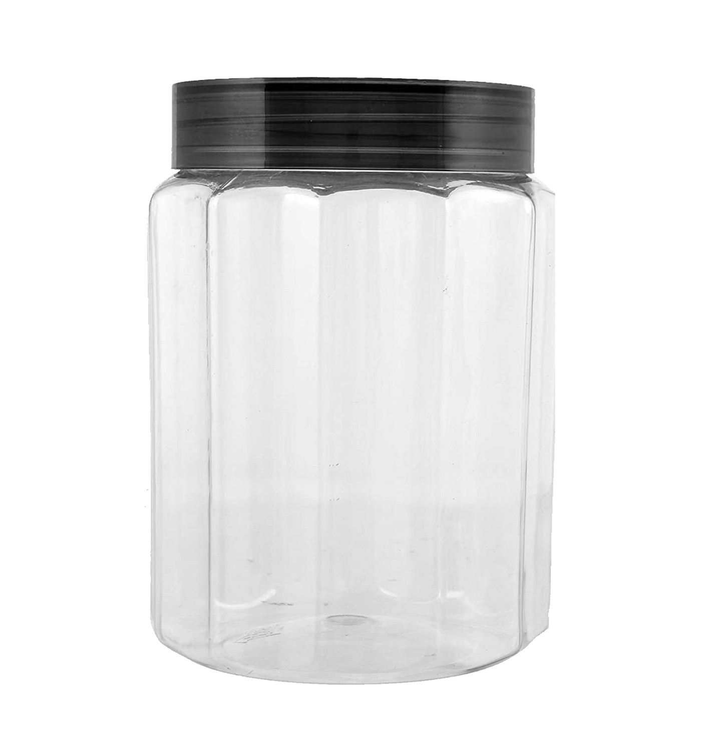 Kuber Industries Multipurpose Transparent Plastic Container With Airtight Lid,1100ml,(Grey)-HS42KUBMART25057