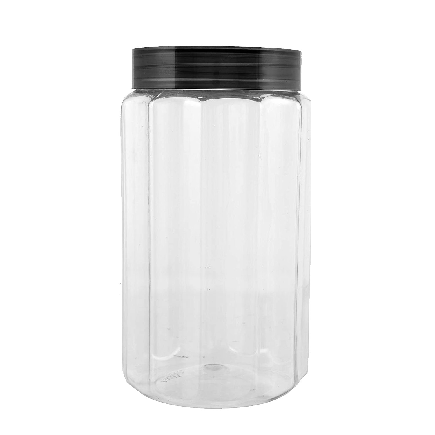 Kuber Industries Multipurpose Transparent Plastic Container With Airtight Lid,1800ml,(Grey)-HS42KUBMART25049