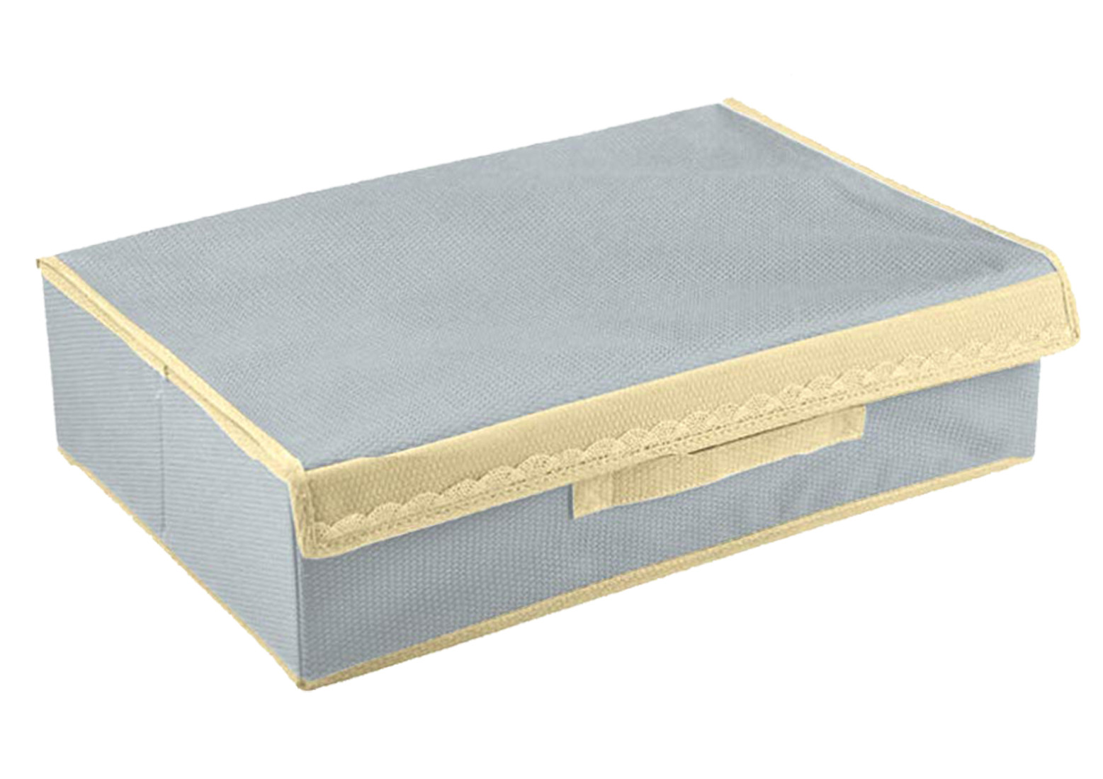 Kuber Industries Multipurposes Non Woven Drawer Organizer/Foldable Storage Box (Grey)