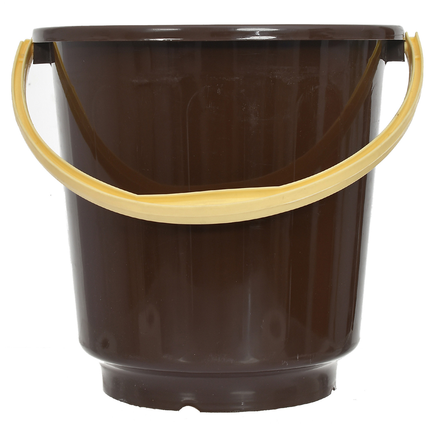 Kuber Industries Multipurposes Plastic Bucket For Bathing Home Cleaning & Storage Purpose, 16Ltr. (Brown)-47KM01205