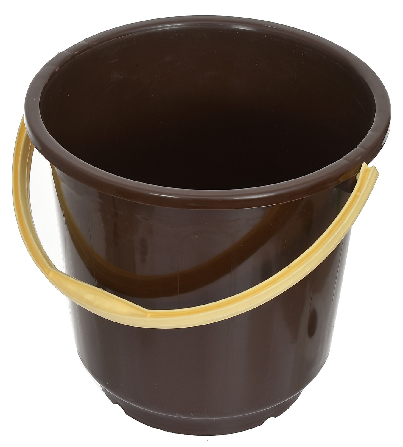Kuber Industries Multipurposes Plastic Bucket For Bathing Home Cleaning & Storage Purpose, 16Ltr. (Brown)-47KM01205