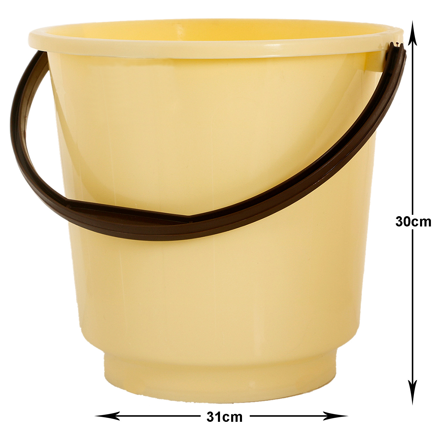 Kuber Industries Multipurposes Plastic Bucket For Bathing Home Cleaning & Storage Purpose, 16Ltr. (Yellow)-47KM01209