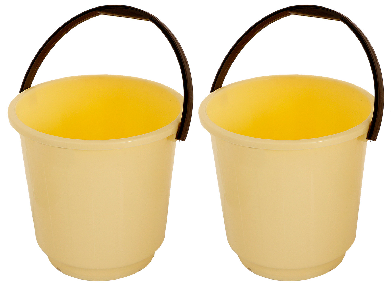 Kuber Industries Multipurposes Plastic Bucket For Bathing Home Cleaning & Storage Purpose, 16Ltr. (Yellow)-47KM01209