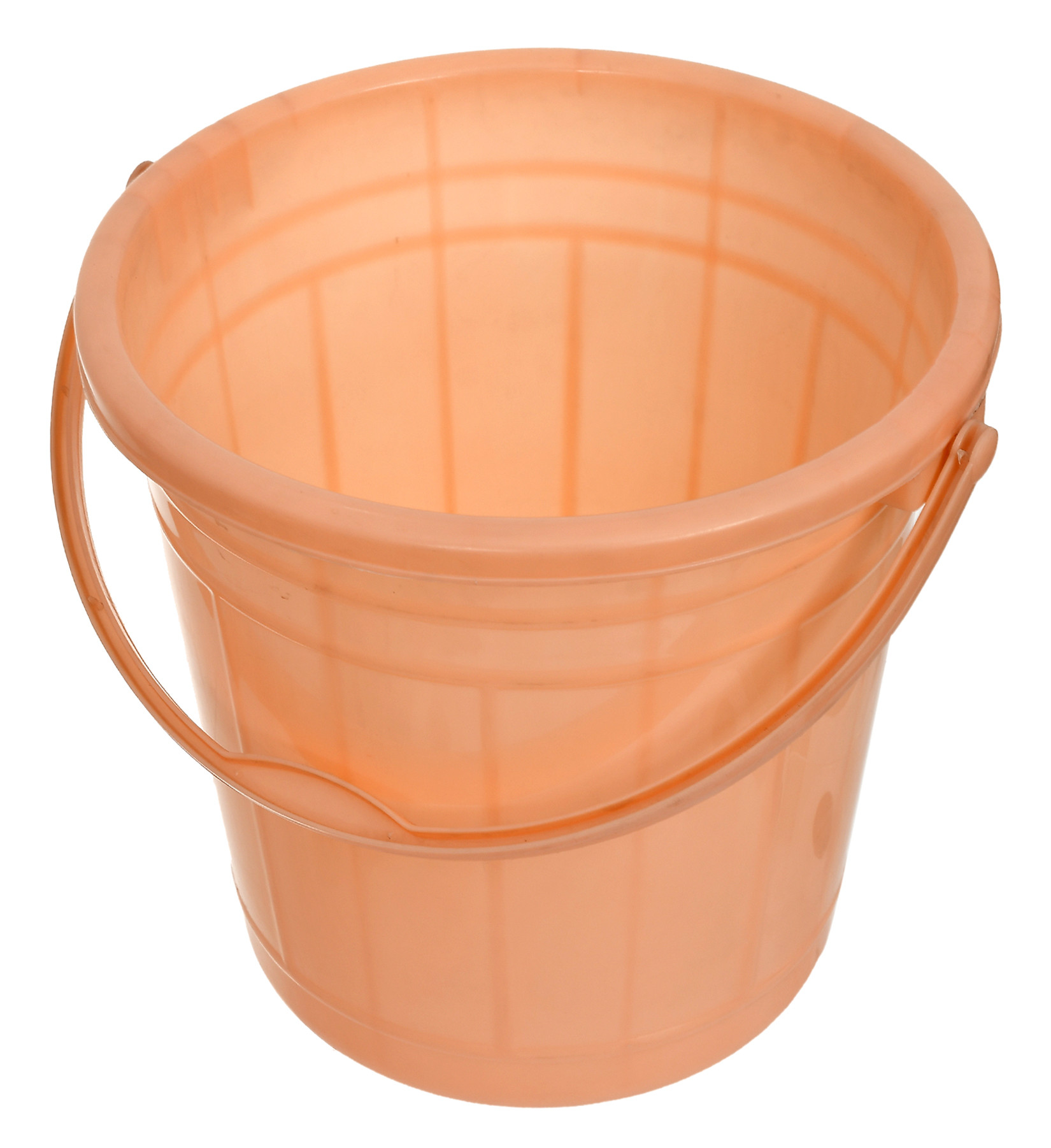 Kuber Industries Multipurposes Plastic Bucket For Bathing Home Cleaning & Storage Purpose, 30Ltr. (Peach)-47KM01225