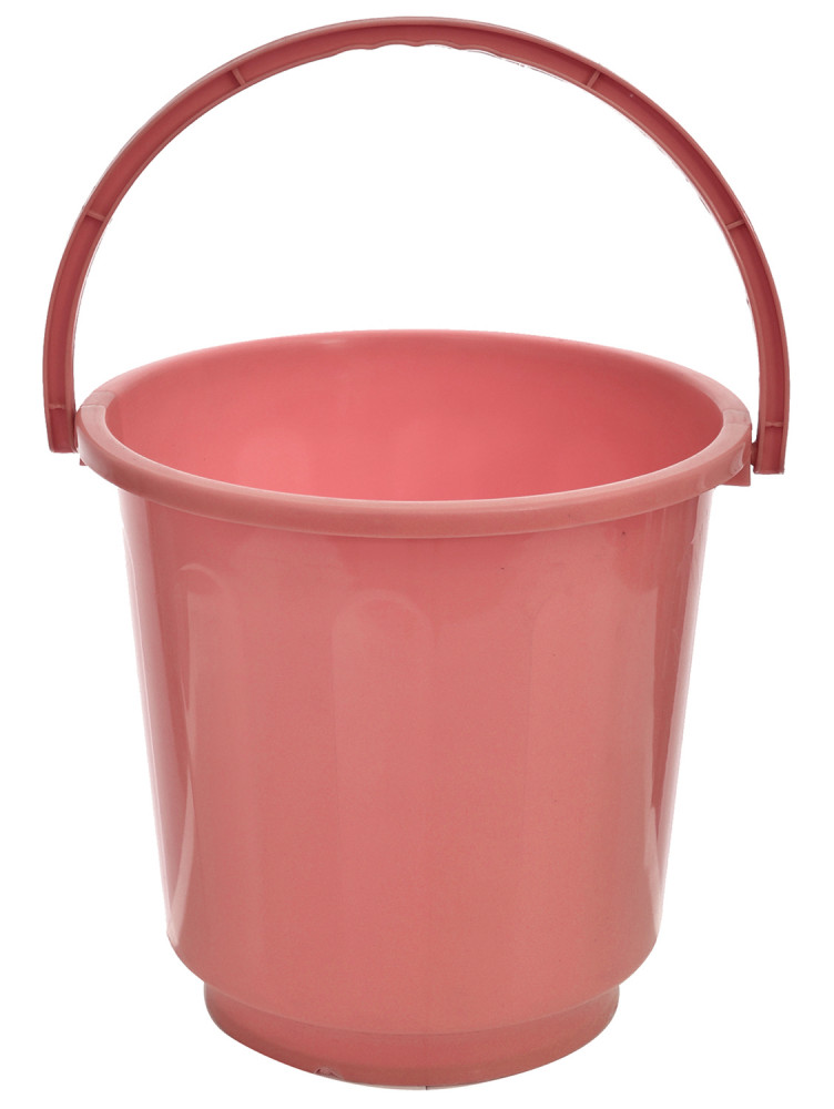 Kuber Industries Multipurposes Plastic Bucket For Bathing Home Cleaning &amp; Storage Purpose With Lid, 16Ltr. (Pink)-47KM01169