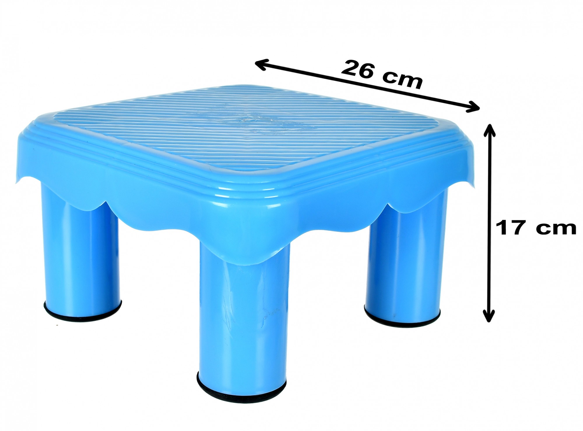 Kuber Industries Multipurposes Plastic Seating Stool/Patla (Blue)