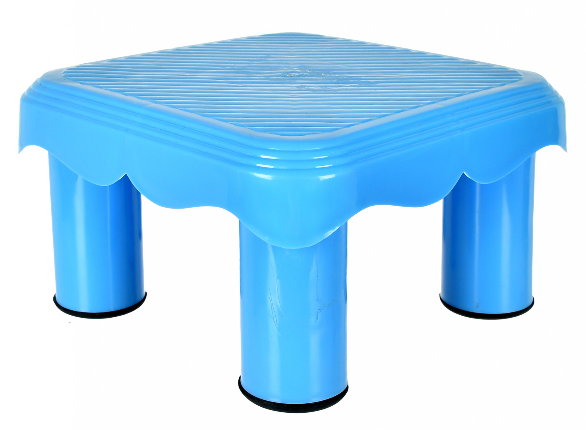 Kuber Industries Multipurposes Plastic Seating Stool/Patla (Blue)