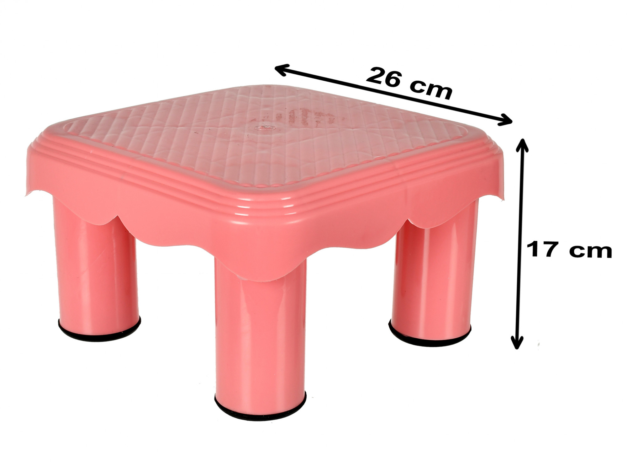 Kuber Industries Multipurposes Plastic Seating Stool/Patla (Pink)