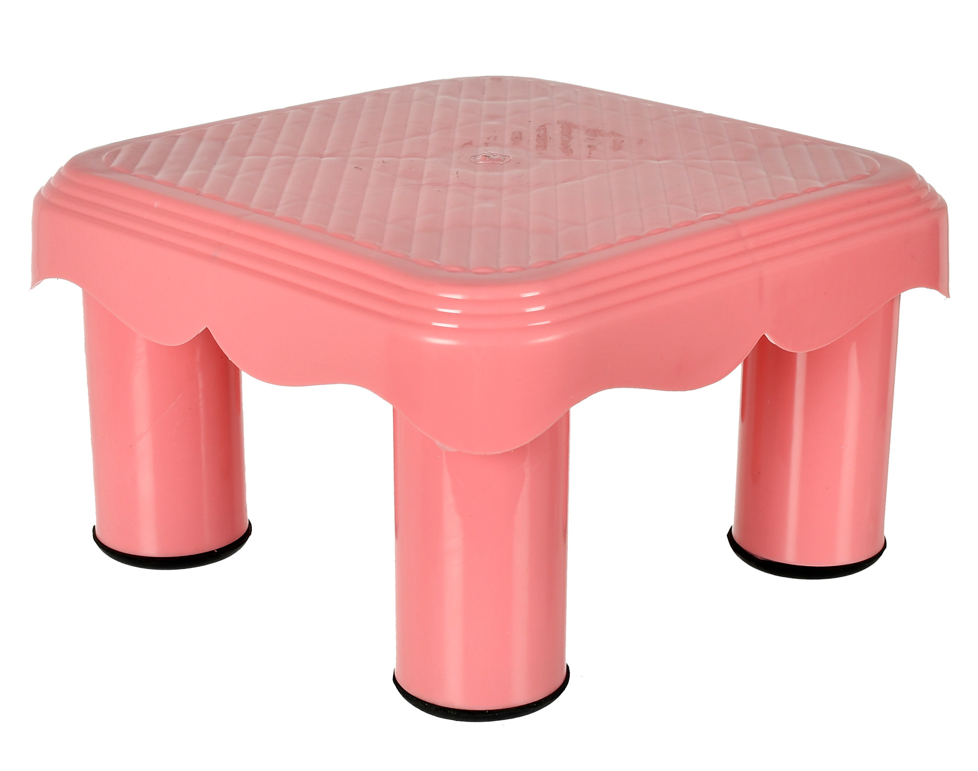 Kuber Industries Multipurposes Plastic Seating Stool/Patla (Pink)