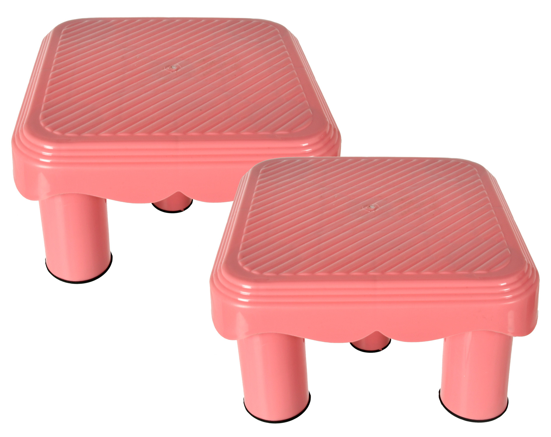 Kuber Industries Multipurposes Plastic Seating Stool/Patla (Pink)