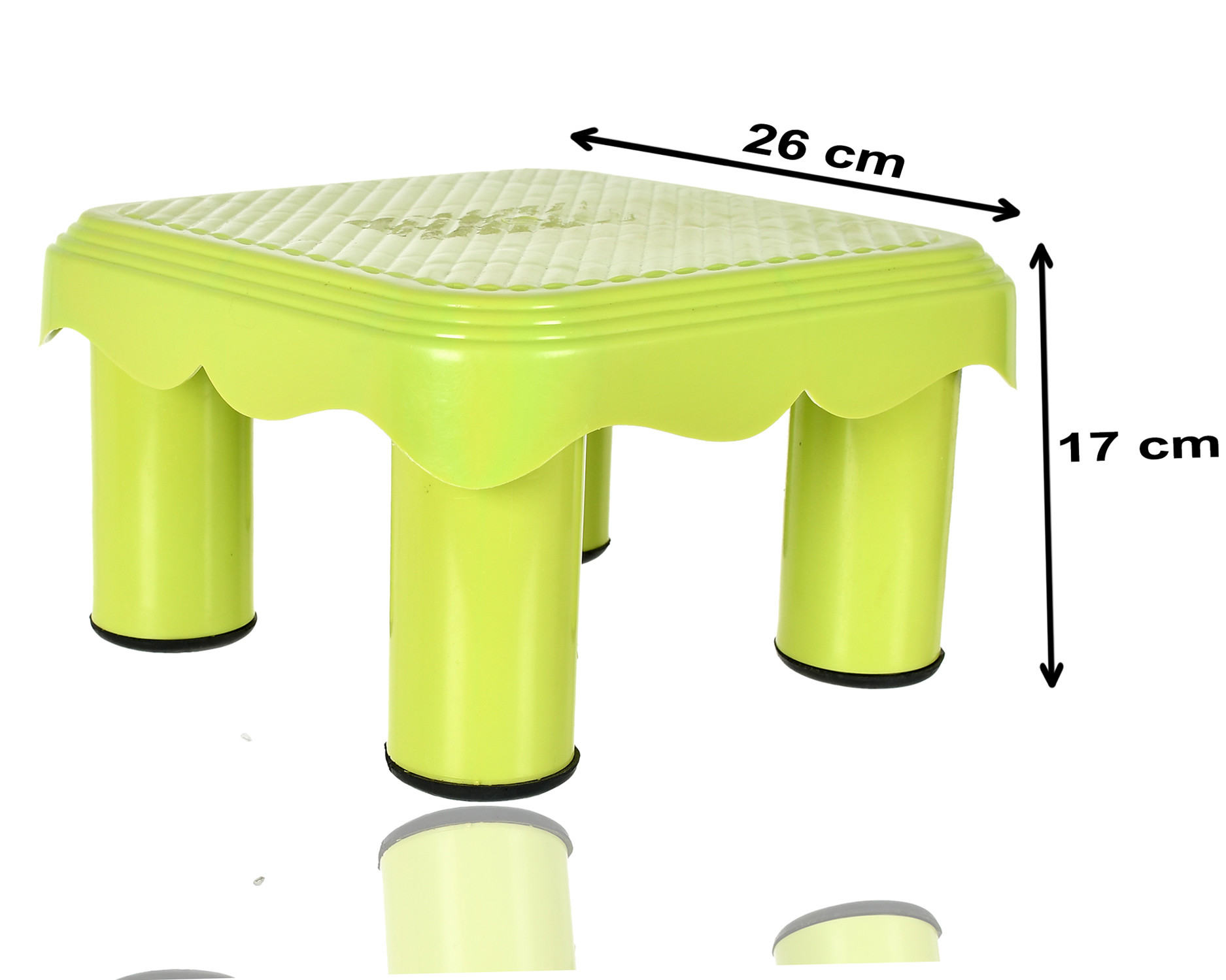 Kuber Industries Multipurposes Plastic Seating Stool/Patla (Yellow)