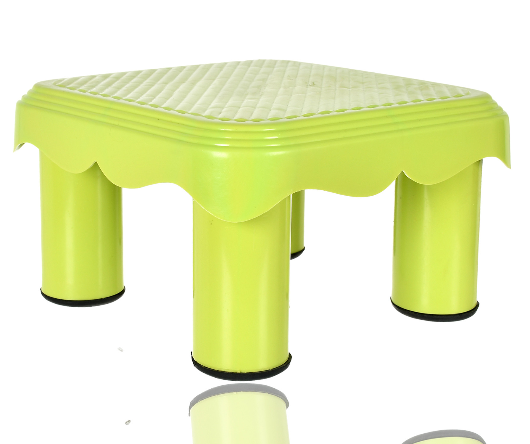 Kuber Industries Multipurposes Plastic Seating Stool/Patla (Yellow)