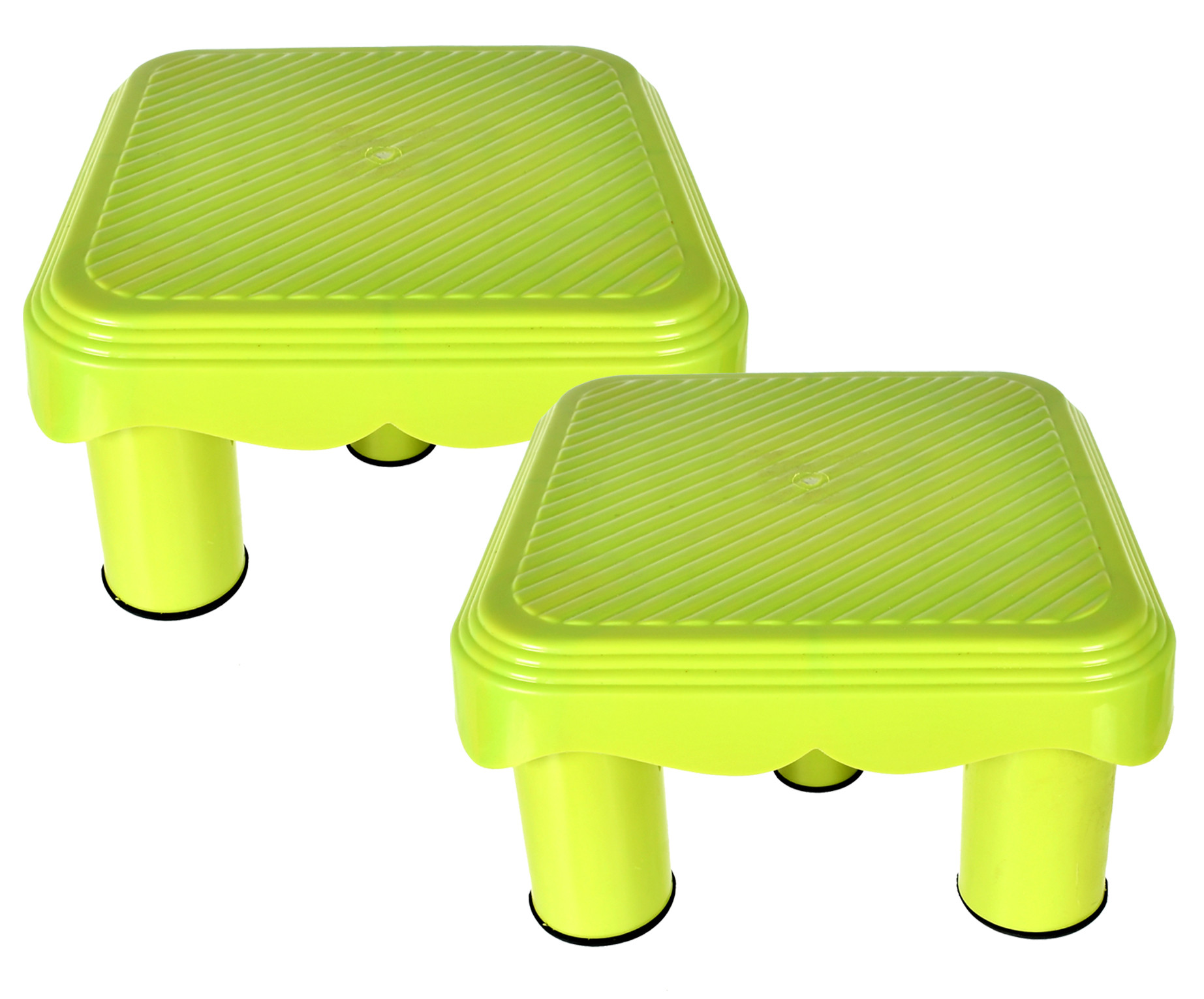 Kuber Industries Multipurposes Plastic Seating Stool/Patla (Yellow)