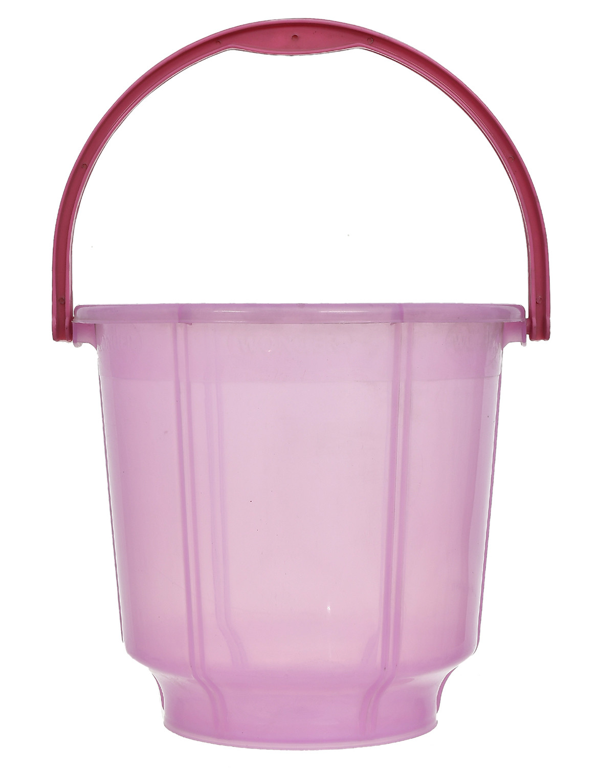 Kuber Industries Multipurposes Tranasparent Plastic Bucket For Bathing Home Cleaning & Storage Purpose, 13Ltr. (Pink)-47KM01213