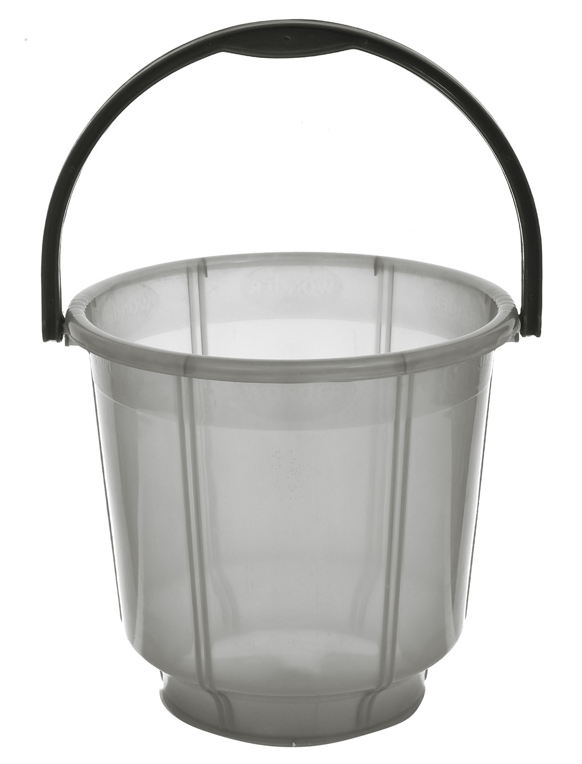 Kuber Industries Multipurposes Tranasparent Plastic Bucket For Bathing Home Cleaning & Storage Purpose, 13Ltr. (Grey)-47KM01221