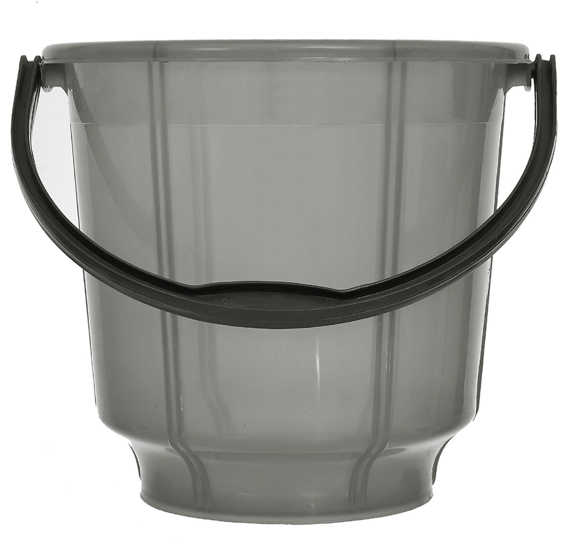 Kuber Industries Multipurposes Tranasparent Plastic Bucket For Bathing Home Cleaning & Storage Purpose, 13Ltr. (Grey)-47KM01221