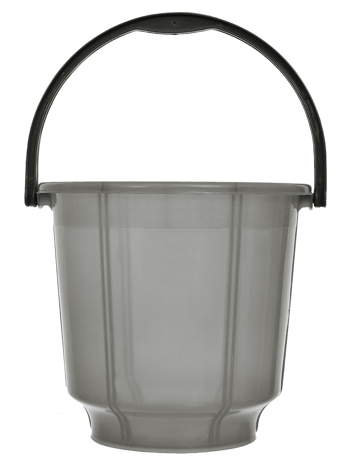 Kuber Industries Multipurposes Tranasparent Plastic Bucket For Bathing Home Cleaning & Storage Purpose, 13Ltr. (Grey)-47KM01221