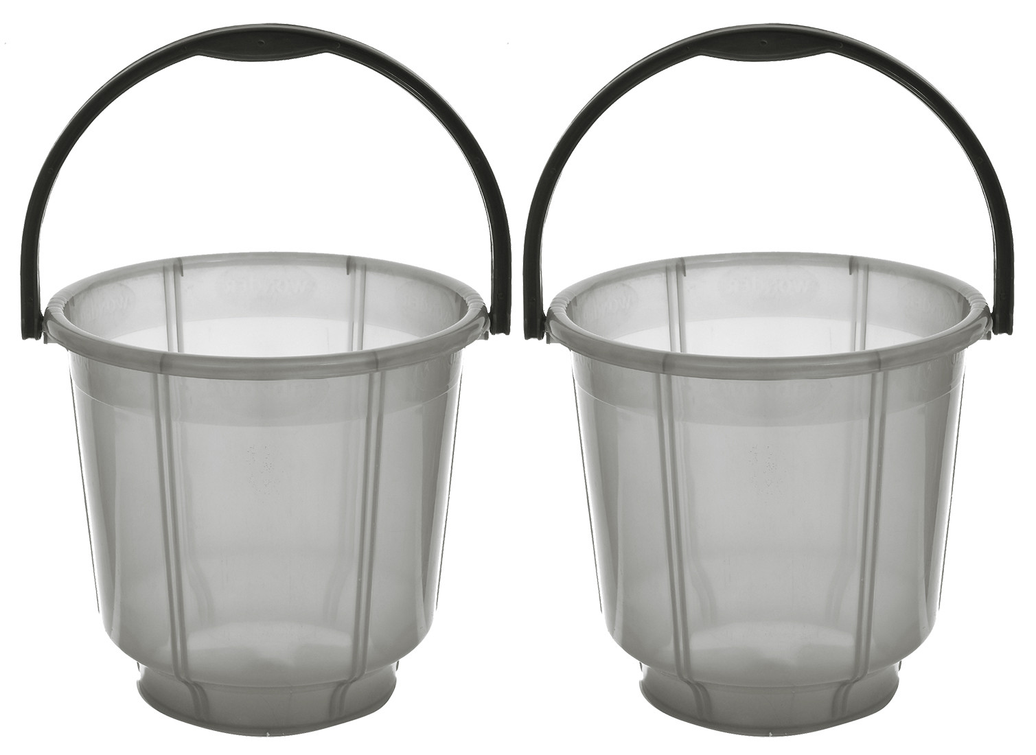 Kuber Industries Multipurposes Tranasparent Plastic Bucket For Bathing Home Cleaning & Storage Purpose, 13Ltr. (Grey)-47KM01221