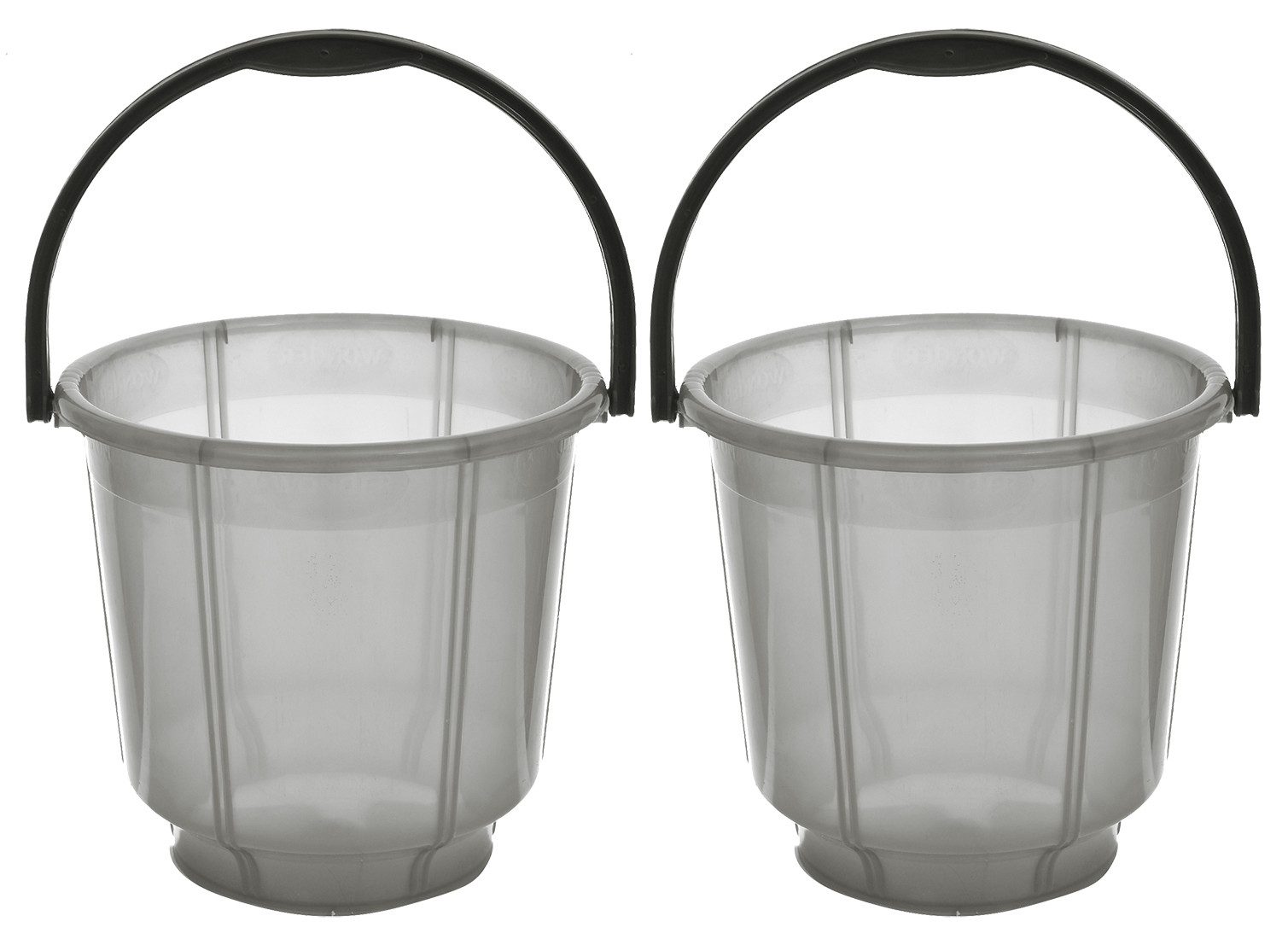 Kuber Industries Multipurposes Tranasparent Plastic Bucket For Bathing Home Cleaning & Storage Purpose, 13Ltr. (Grey)-47KM01221