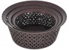 Kuber Industries Multiuses 3 Different Sizes Round Plastic Storage Basket/Organizer (Brown) -46KM03