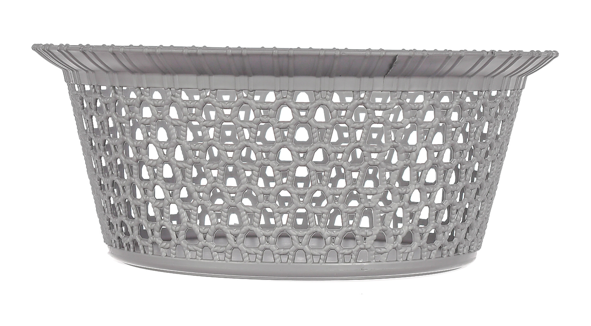 Kuber Industries Multiuses 3 Different Sizes Round Plastic Storage Basket/Organizer (Grey) -46KM01