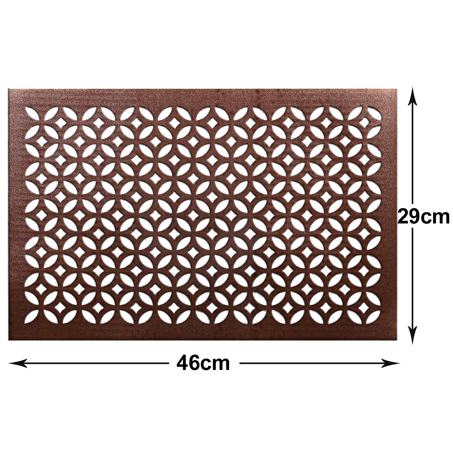 Kuber Industries Multiuses Arccircle Design PVC Rectangle Placemat for kitchen, Dining Table Set of 6 (Copper)