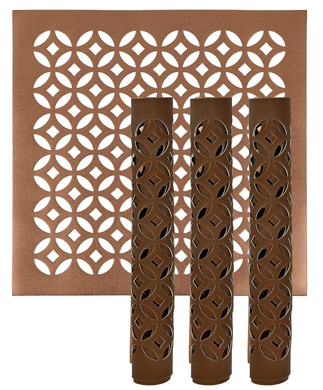 Kuber Industries Multiuses Arccircle Design PVC Squere Placemat for kitchen, Dining Table Set of 6 (Copper)