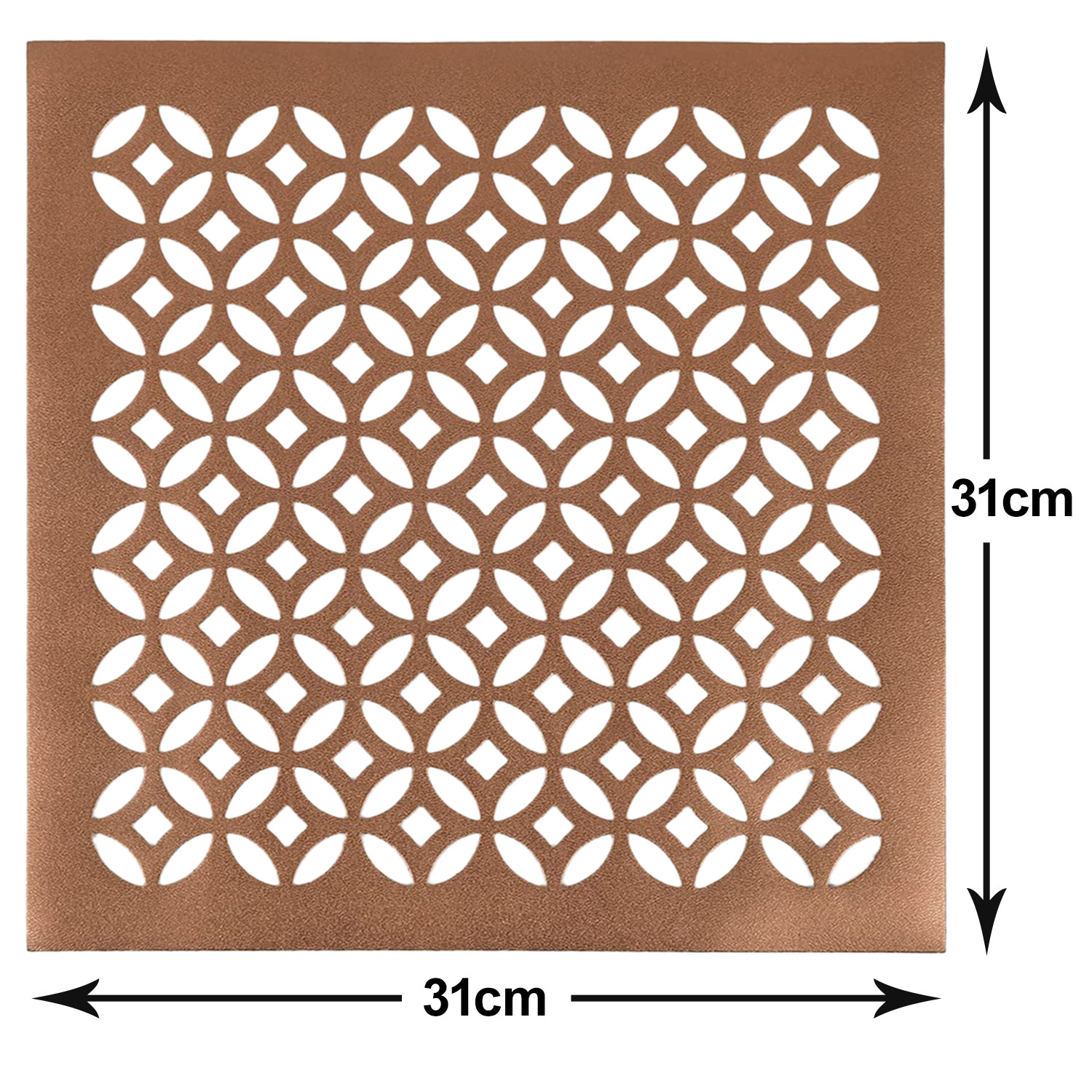 Kuber Industries Multiuses Arccircle Design PVC Squere Placemat for kitchen, Dining Table Set of 6 (Copper)