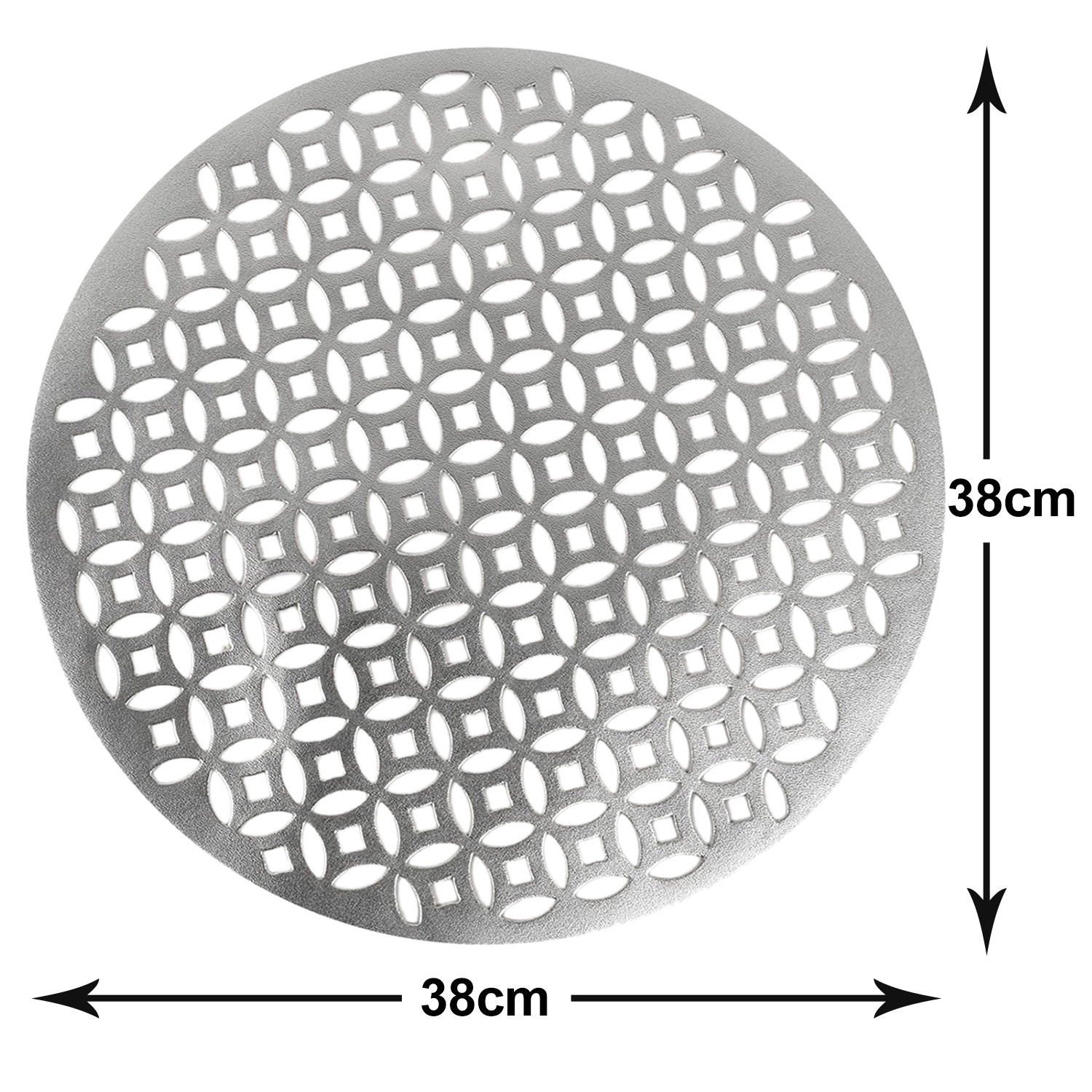 Kuber Industries Multiuses Arccircle Design PVC Table Placemat for kitchen, Dining Table Set of 6 (Silver)
