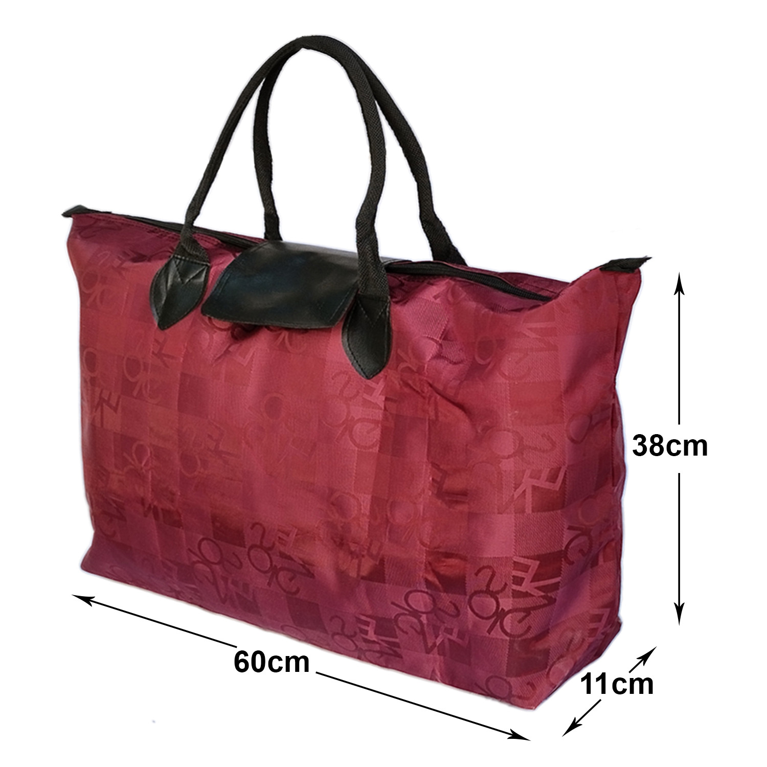 Kuber Industries Multiuses Check Print Rexine Shopping Bags/Grocery Bag for Carry Grocery, Fruits, Vegetable with Handles (Maroon)