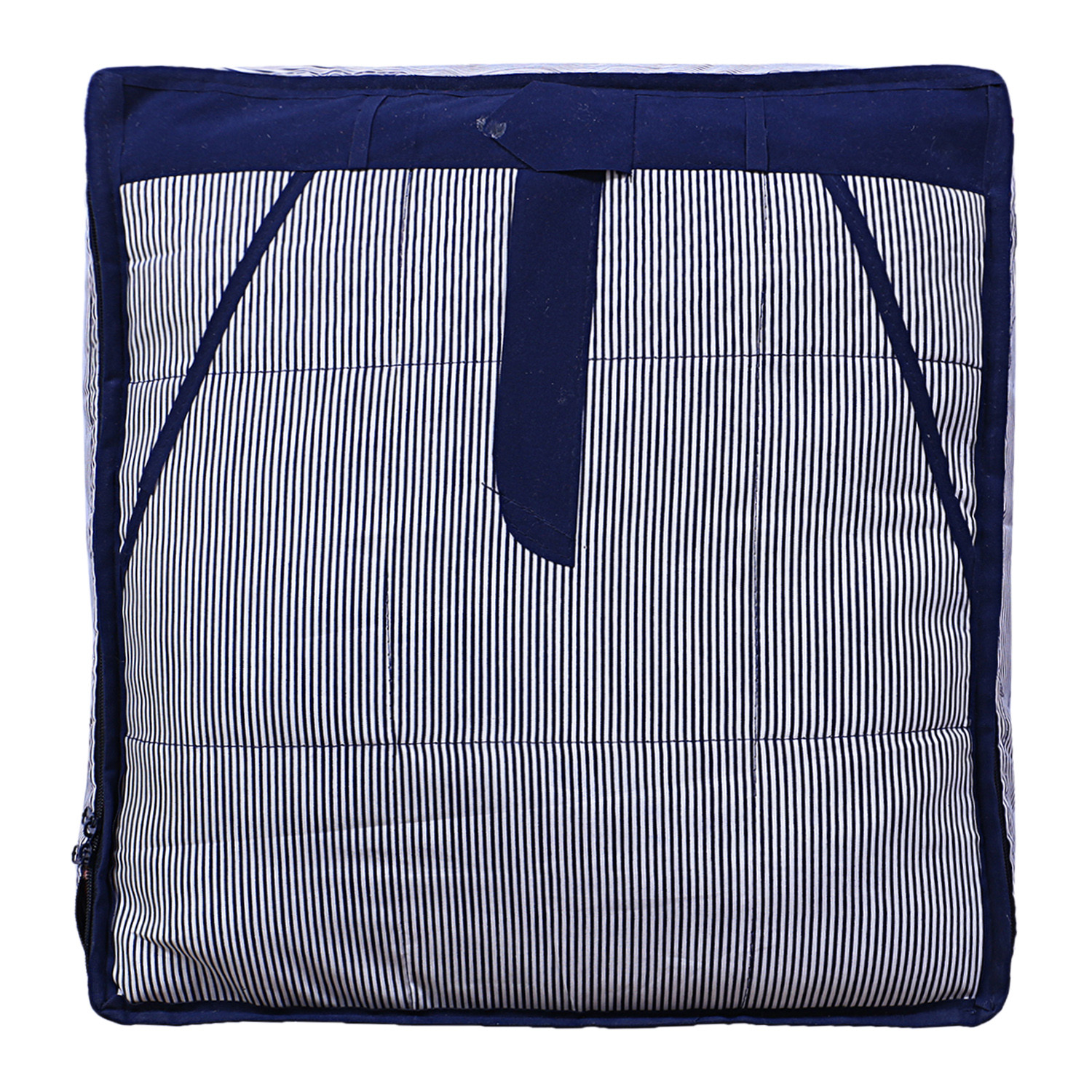 Kuber Industries Multiuses Cotton Lining Print Trouser Cover With Clear Window For Store Trousers, Jeans, Clothes (Blue)