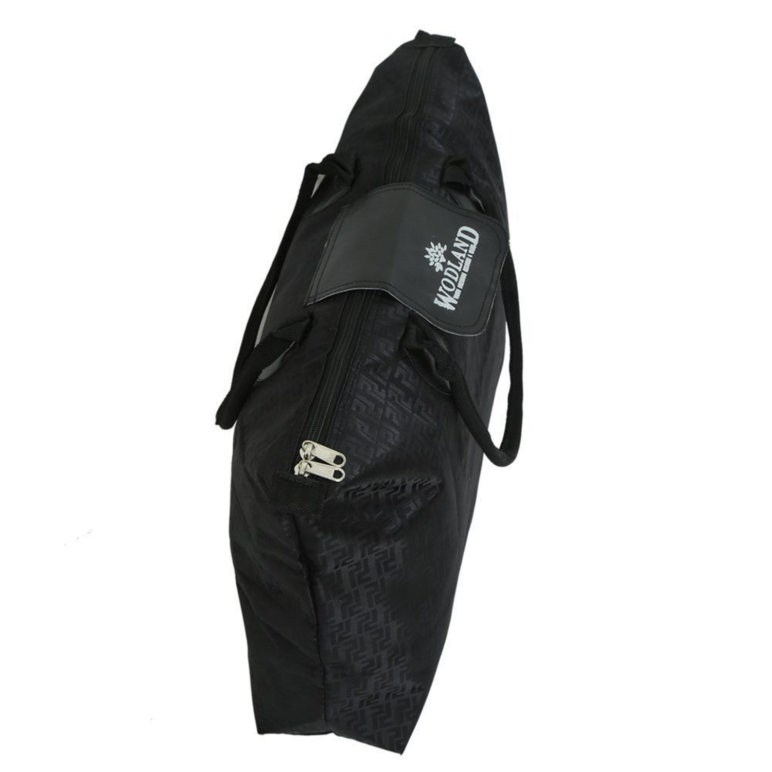 Kuber Industries Multiuses Designer Rexine Shopping Bags/Grocery Bag for Carry Grocery, Fruits, Vegetable with Handles (Black)