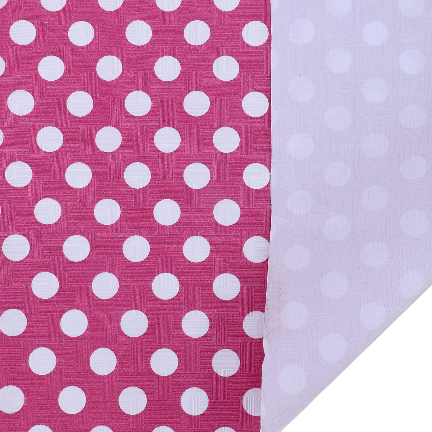 Kuber Industries Multiuses Dot Print Shelf Liners for Kitchen Shelves, cupboards, Wardrobe, Drawer, 10 Mtr (Pink)