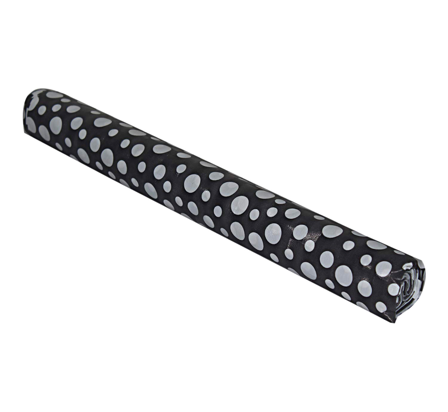 Kuber Industries Multiuses Dot Print Shelf Liners for Kitchen Shelves, cupboards, Wardrobe, Drawer, 10 Mtr (Black)