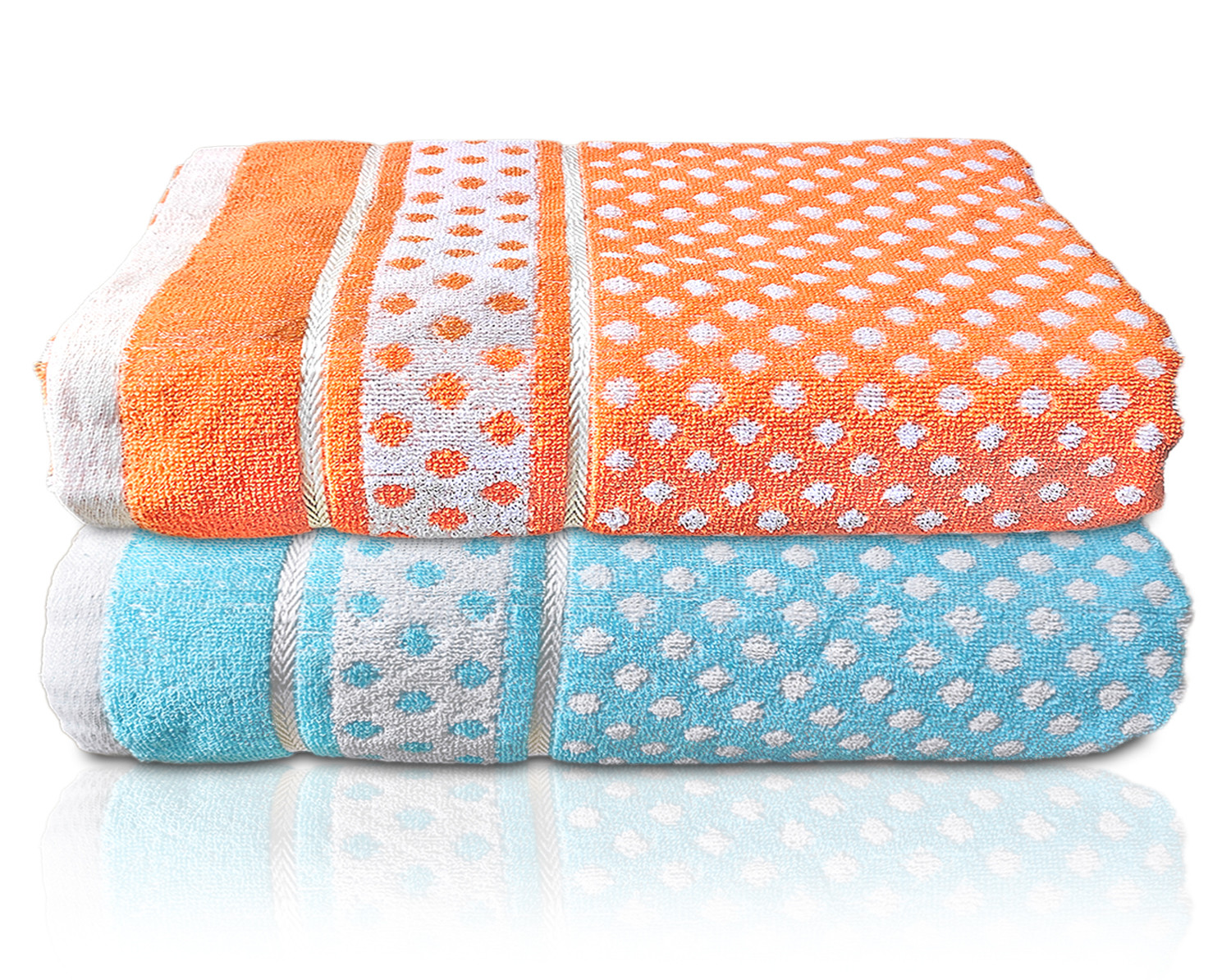 Kuber Industries Multiuses Dot Printed Soft Cotton Bath Towel, 30