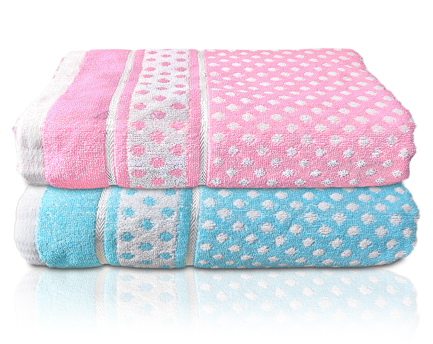 Kuber Industries Multiuses Dot Printed Soft Cotton Bath Towel, 30