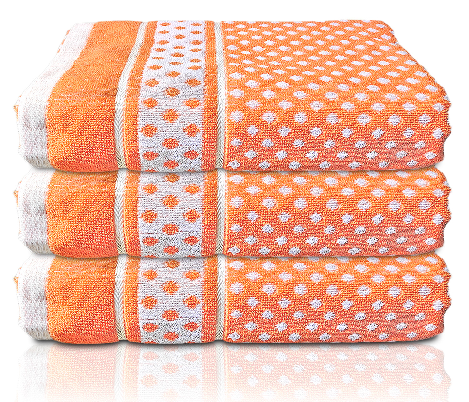 Kuber Industries Multiuses Dot Printed Soft Cotton Bath Towel, 30
