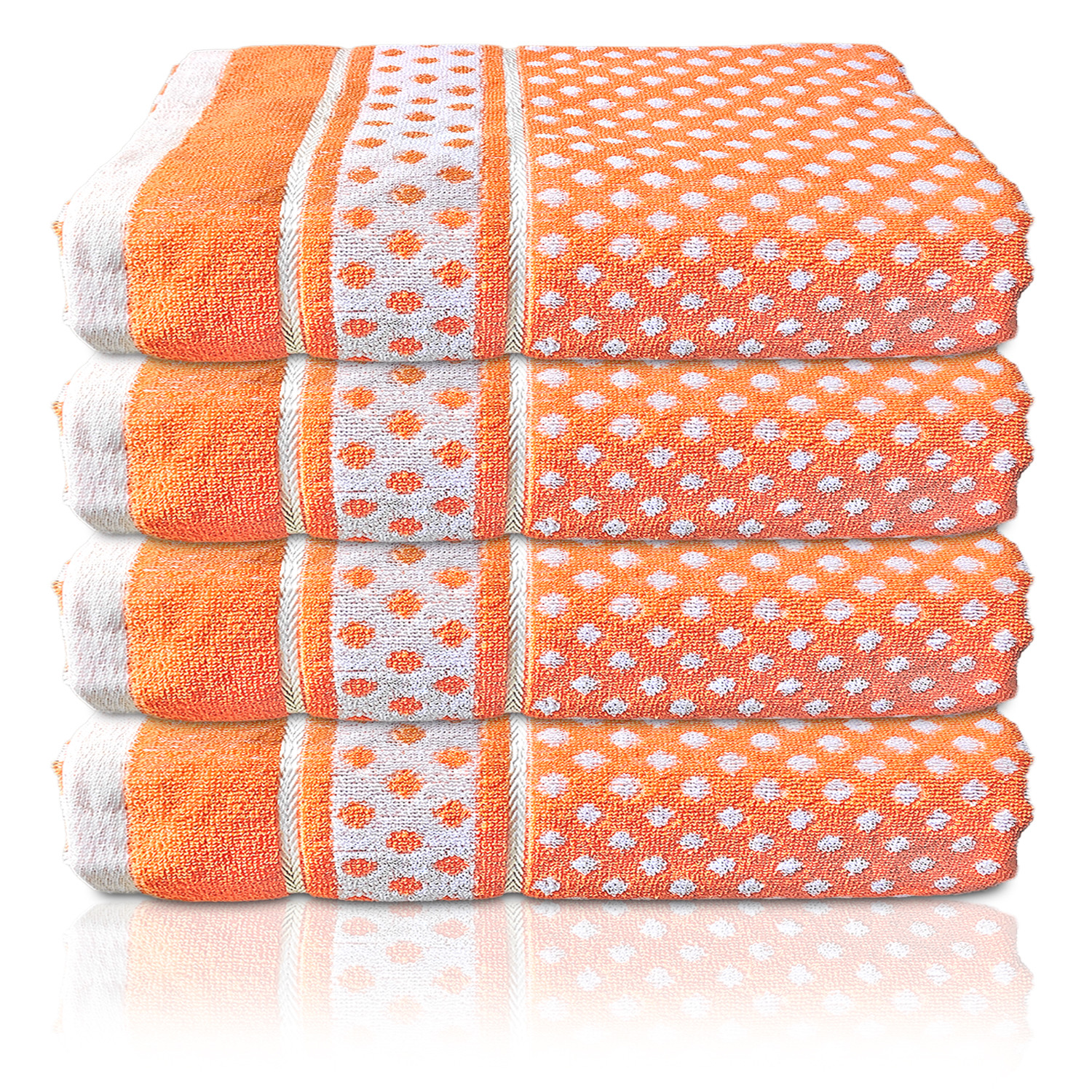 Kuber Industries Multiuses Dot Printed Soft Cotton Bath Towel, 30