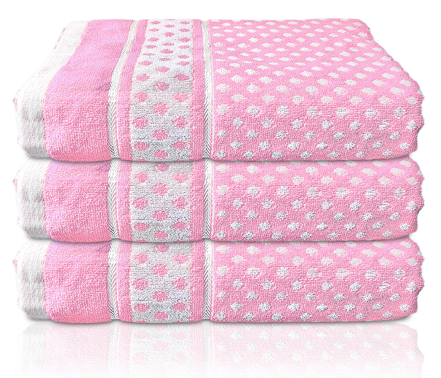 Kuber Industries Multiuses Dot Printed Soft Cotton Bath Towel, 30